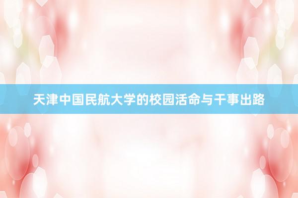 天津中国民航大学的校园活命与干事出路