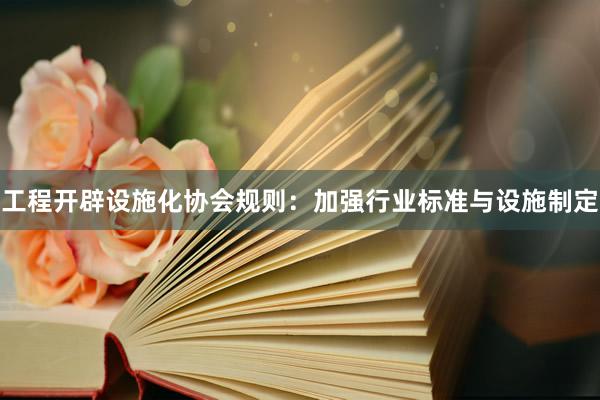 工程开辟设施化协会规则：加强行业标准与设施制定